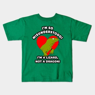 🦎 I'm a Lizard, Not a Dragon, Misunderstood Komodo Dragon Kids T-Shirt